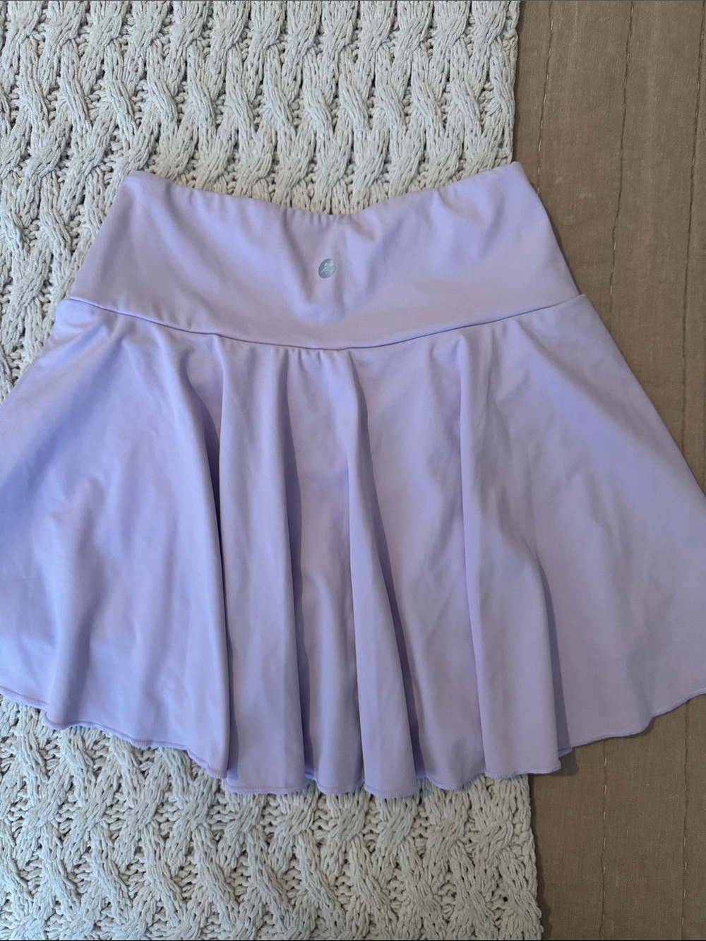 NWOT HALARA Pastel Lilac Crossover Athletic Skirt - Picture 3 of 5